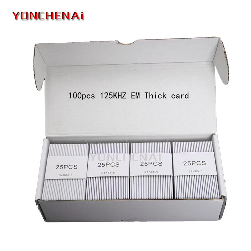 100pcs/Box Read Only Thick EM ID CARD RFID CARD 4100/4102 Reaction 125KHZ ID Card Fit For Access Control Time Attendance