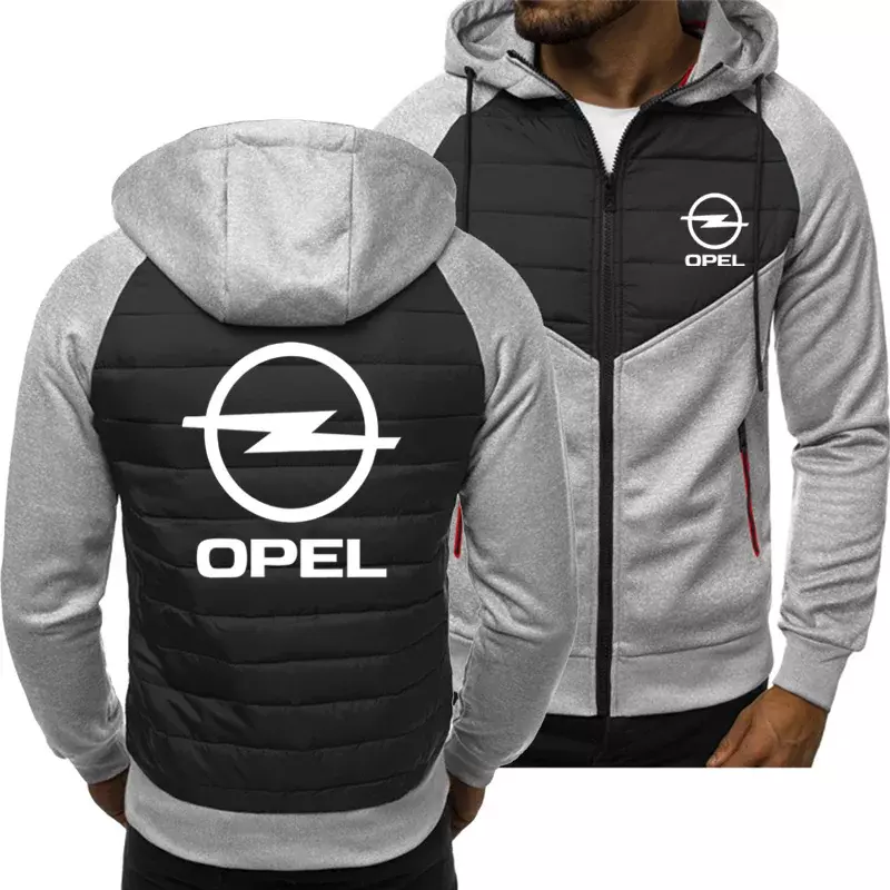 2023 New Spring Autumn Opel Hoodie Men's Fashion Sport Casual Sweatshirts Cardigan Zipper Long Sleeve Jacket