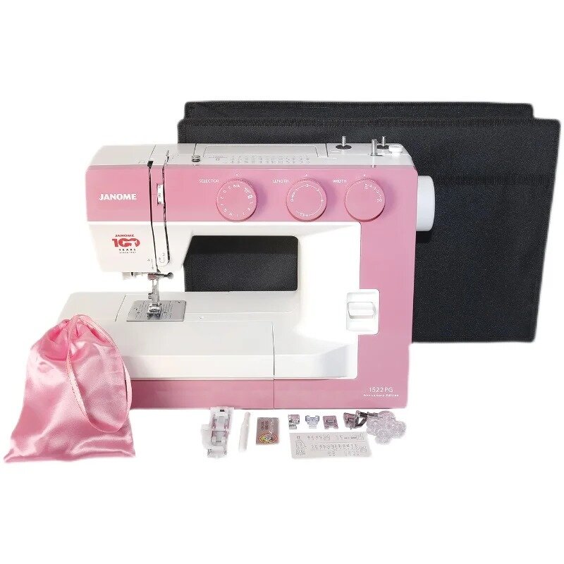 JANOME-máquina de coser eléctrica para el hogar, costura multifunción, bonita y bonita, Japón, 1522PG
