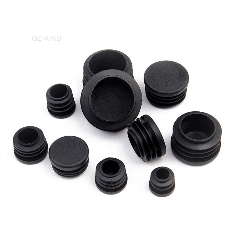 4 шт., круглые пластиковые черные колпачки для труб мм