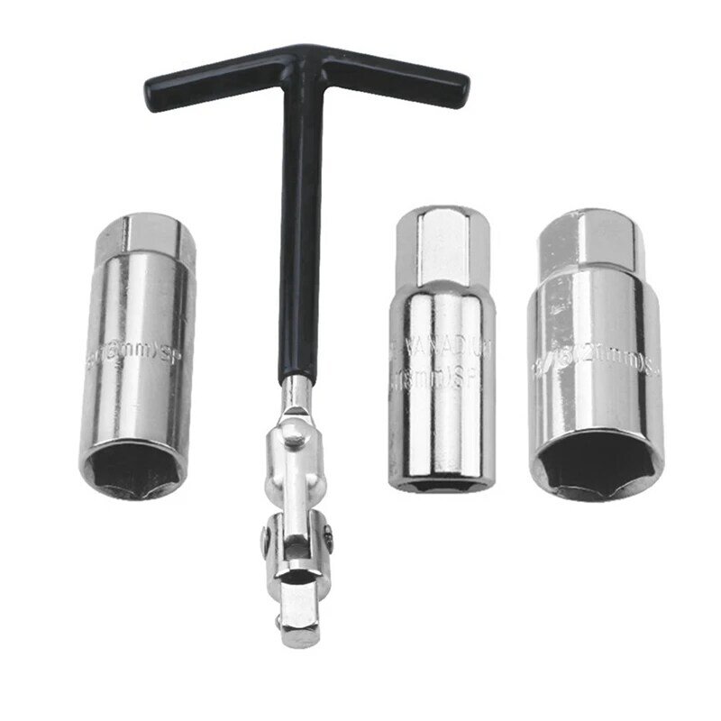 Kit di attrezzi per la riparazione di motociclette per auto strumento per la rimozione di candele chiave a bussola 16Mm /18Mm/21mmt-handle Wrench