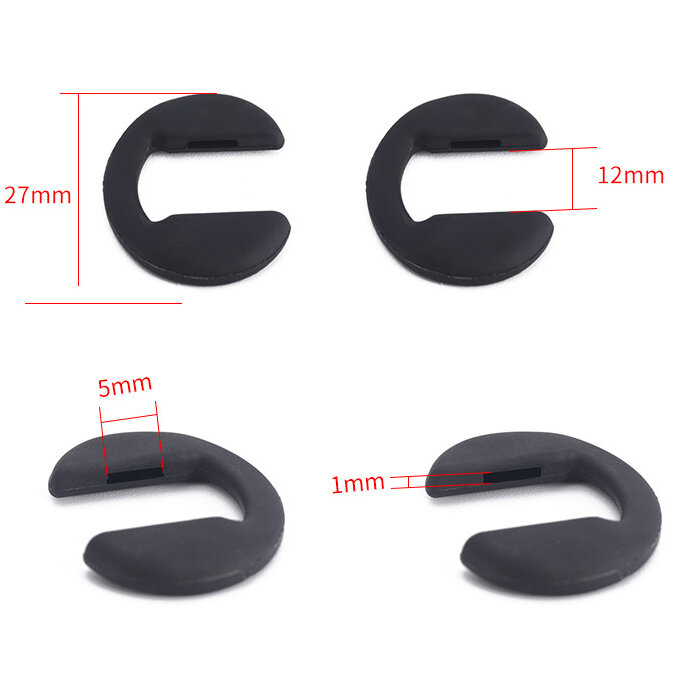Almohadillas de silicona para gafas en forma de U, accesorio de reparación de Marco óptico, inserción de piezas, envío gratis, CY071, 10 piezas