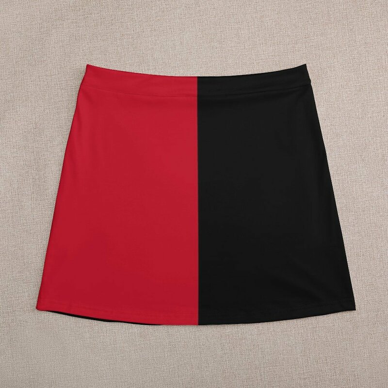 Mini saia curta para mulheres, cores preta e vermelha, vestidos de noite, roupas, novo