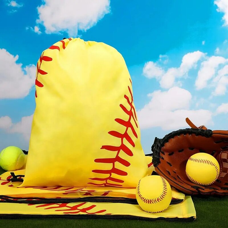 Bolsa pequeña de Softball con cordón, mochila impermeable de Softball, bolsa de Goodie de béisbol portátil, bolsa con cordón