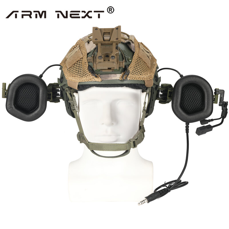 ARM PRÓXIMO-Tiro para os Ouvido, F30 Tactical Helmet Headset, Protetor Auditivo Eletrônico, Equipado com ARC Rail