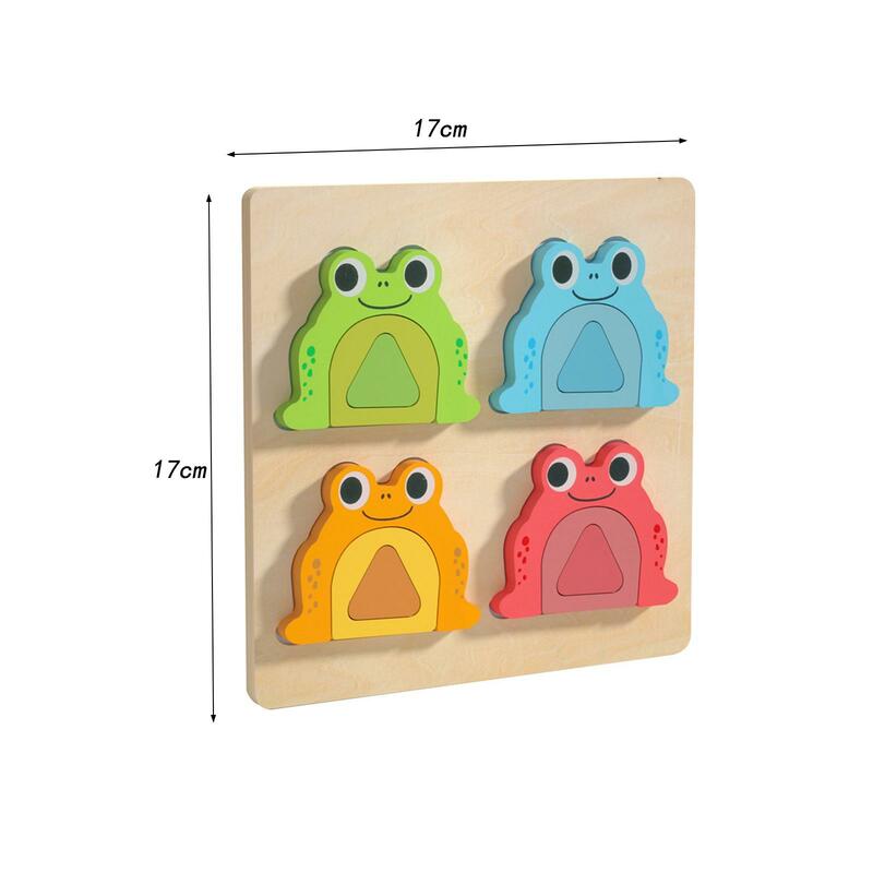 Frog Puzzle Boards para bebês e meninos, animal, presente de Páscoa