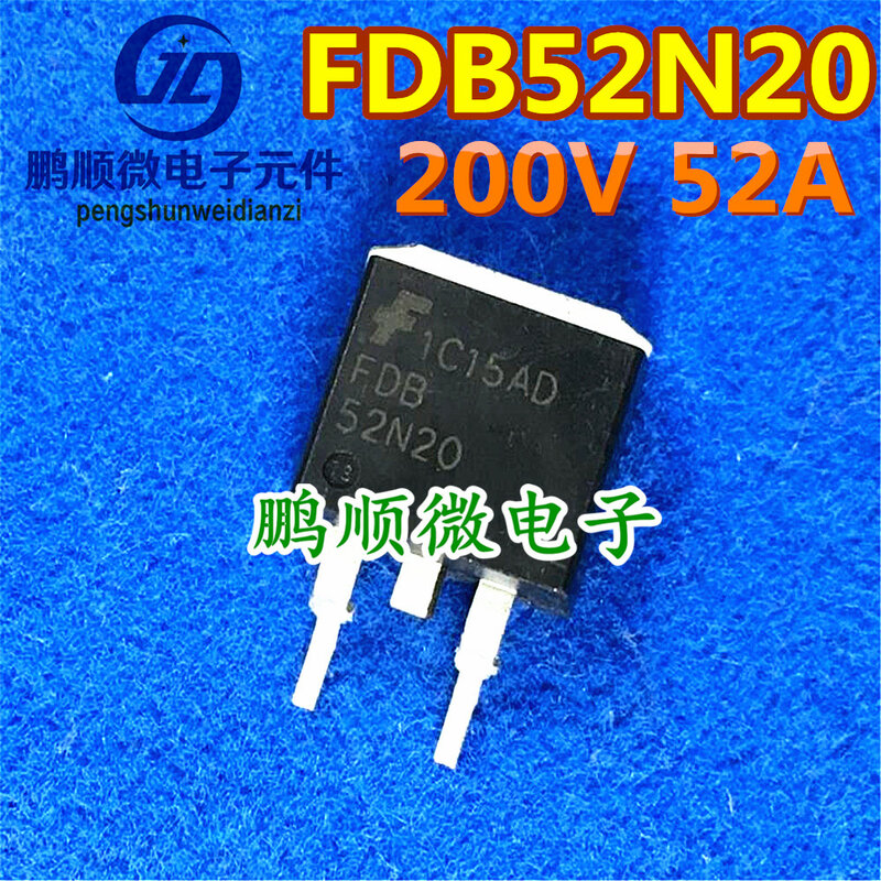 30pcs original new FDB52N20TM FDB52N20 MOSFET N-channel 200V 52A TO-263
