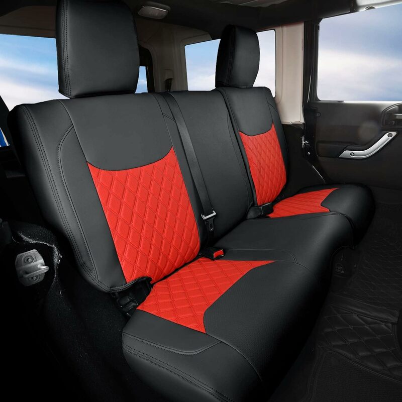 Ensemble complet de housses de siège en cuir imperméable durable, adapté pour Wrangler Unlimited 2007 à 2017, camion 514 et plus