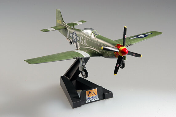 Easymodel Mustang Avião Militar Montado, Coleção Modelo Acabado, Presente de plástico estático, 37294 72, USAF P-51D
