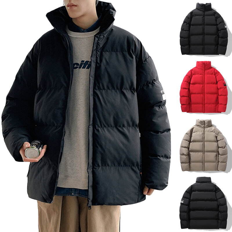 2022 New Men's Casual Jacket Korean Trend Thickening Loose Warm Cotton Clothes M-5XL