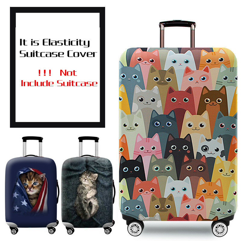 Cubierta protectora de equipaje elástica colorida, funda de maleta gruesa lavable, funda de equipaje de carro para 18-32 pulgadas, accesorios de viaje