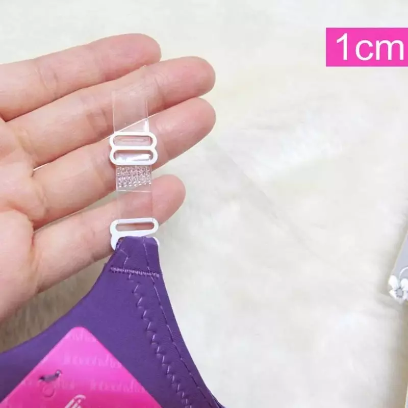 Correias de sutiã ajustáveis em silicone transparente para mulheres, fivela de plástico, alça invisível, cinto elástico, acessórios femininos