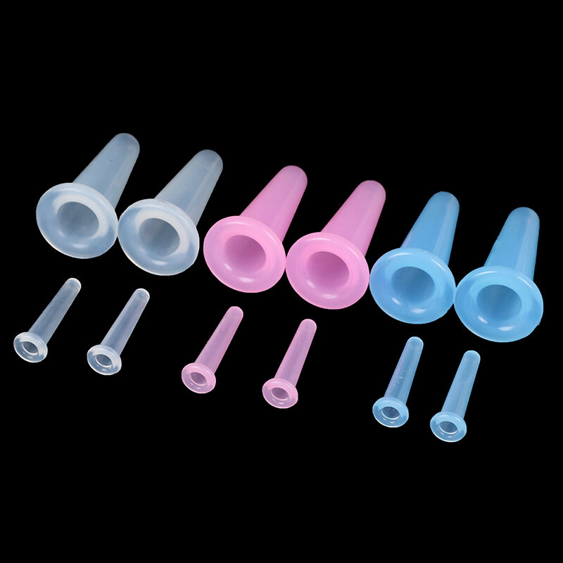 4x Silicone vacuum cupping cans for face neck massage anti cellulite suction cup