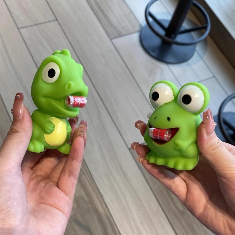 Bambini decompressione creativa Fidget Toys pizzico rana dinosauro che attacca la lingua fuori alleviare lo Stress giocattolo regali di natale per i bambini