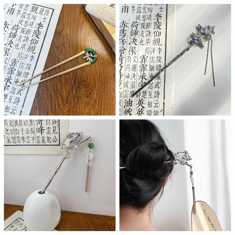 Mode Star Haar gabel elegante Metall Quaste Haar Stick Haarnadel chinesischen Stil Kopfschmuck Styling Zubehör