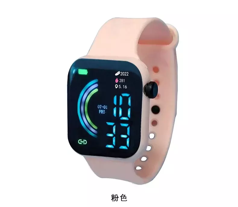 Jam tangan elektronik sekali pakai untuk pria, jam tangan Digital anak LED elektronik, jam tangan olahraga tahan air tidak dapat diisi ulang