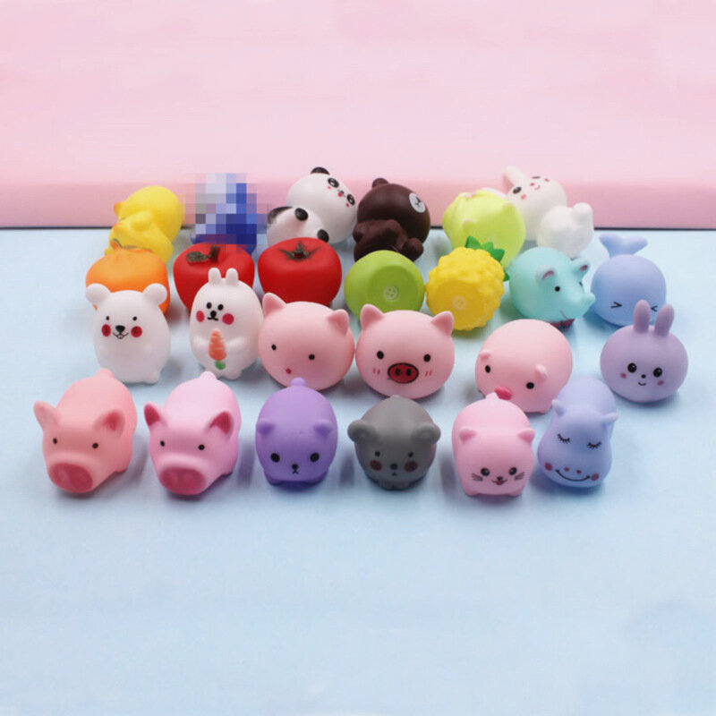 5PCS Mochi Squishy Toys with Voice Cute Fidget Squeeze Creative Students Vent Anti Stress Pinch Children's Vocal Toy Mini Gift