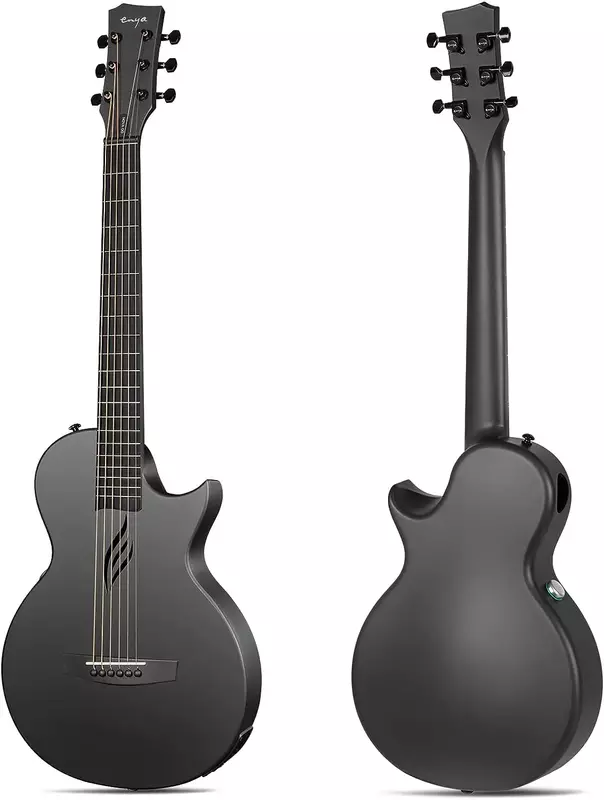 Enya-Smart Carbon Fiber guitarra elétrica, acústica com captador, caso, cinta, cabo, guitarra, violino, viagem, GO SP1, 35"