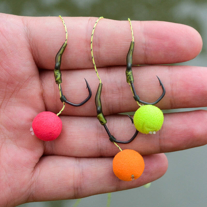 50pcs Carp Fishing Hooks Barbed Pinpoint Claw Hooks PTFE Coating High Carbon Stainless Steel Eyed Fish Hooks 8019