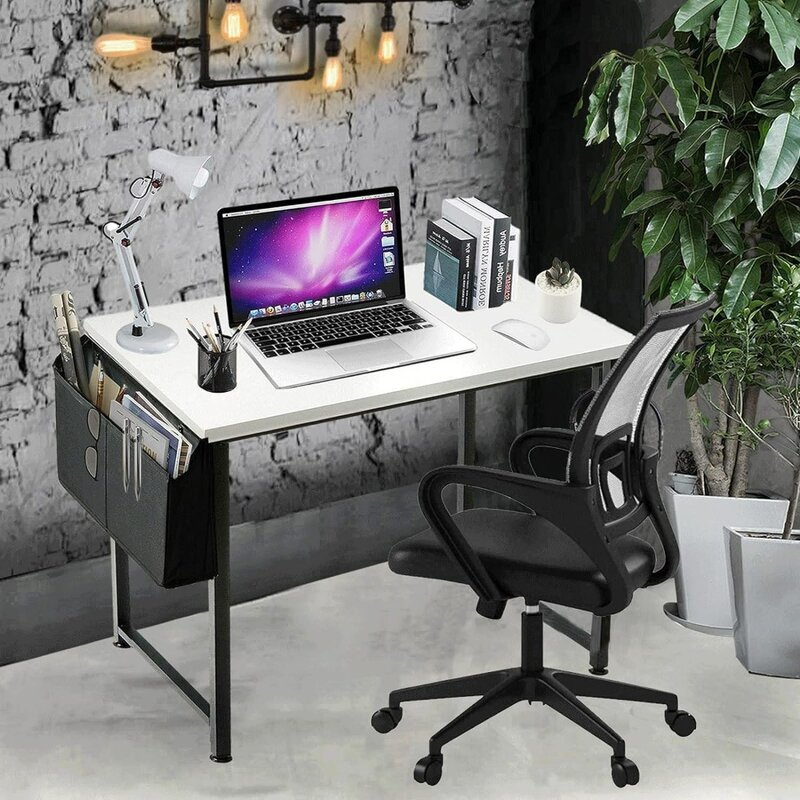Bureau d'ordinateur moderne, table d'écriture pour petits espaces, enfants, adolescents, étudiants, étude, travail, PC