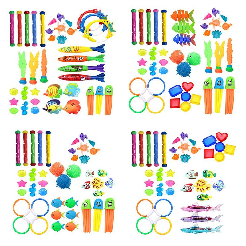 38-43PCS Funny Exercise Swimming Underwater Diving Set Swimming Pool Toy For Parent-Child Interactive Diving Game