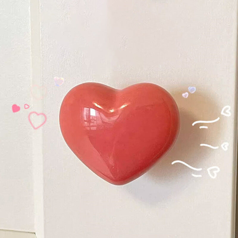 4 szt. Przycisk do toalety w kształcie serca, kolorowy przycisk do spłukiwania w kształcie serca, napa do toalety w kształcie serca