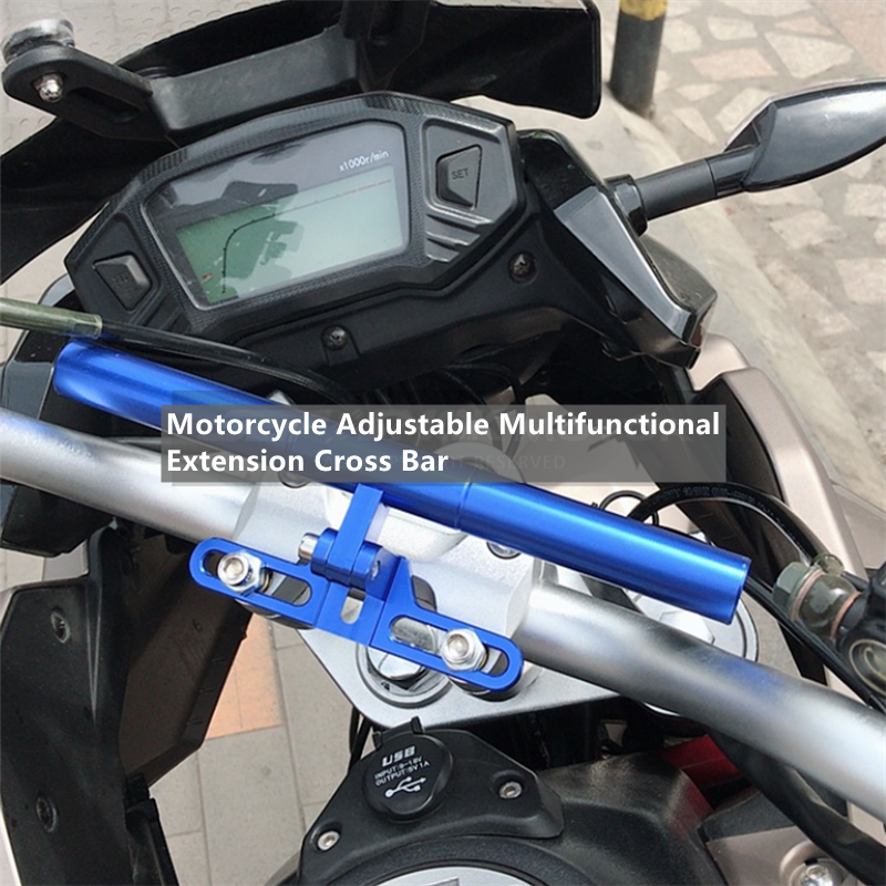 Barra transversal de extensión multifuncional ajustable para motocicleta, Soporte Extendido de aleación de aluminio para Yamaha/Honda/Kawasaki/Suzuki