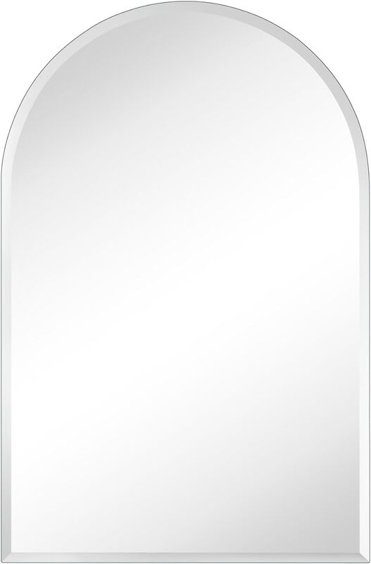 Kabinet obat lengkungan tanpa bingkai putih, dengan lubang cermin & dudukan permukaan kabinet dengan cermin untuk kamar mandi, 30 "T x 20" W