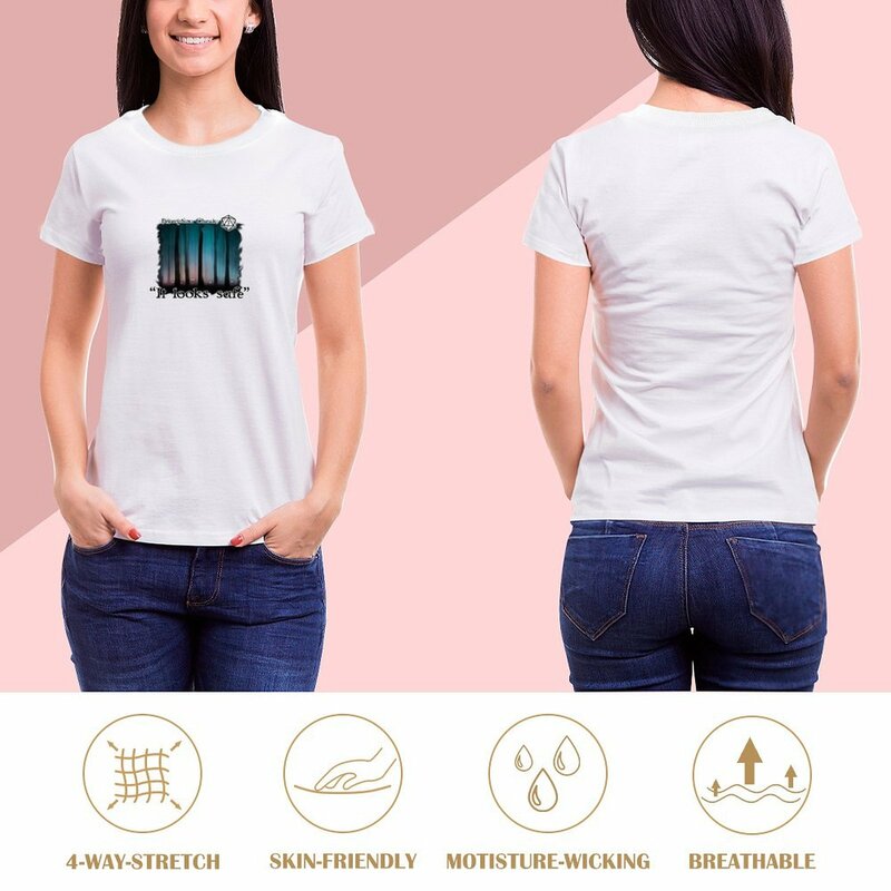 DND wygląda na bezpieczny projekt t-shirt letnie ubrania ubrania vintage t-shirty dla kobiet