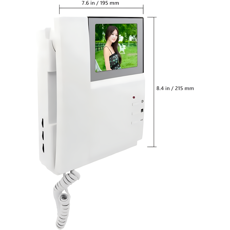 Wired Video Door Phone Intercom Handle, Kit Sistema Campainha, Home Security Monitor, Villa Intercom, TFT LCD, 4,3"