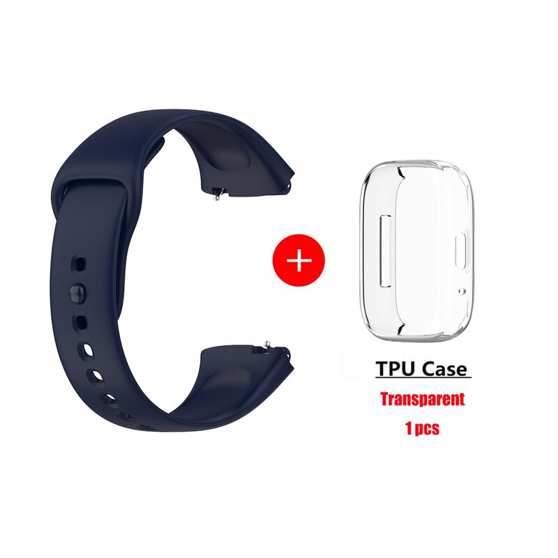 Soft Silicone Strap for Redmi Watch 3 Active Strap Accessories Smart Replacement Watchband and Screen Protector Case Wristband