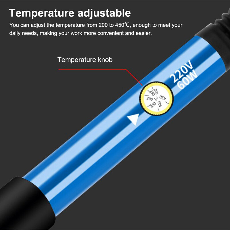 Ручка для пирографии с резьбой по дереву, 60 Вт, регулируемая температура, паяльник, сварка, тиснение, ремонт горения