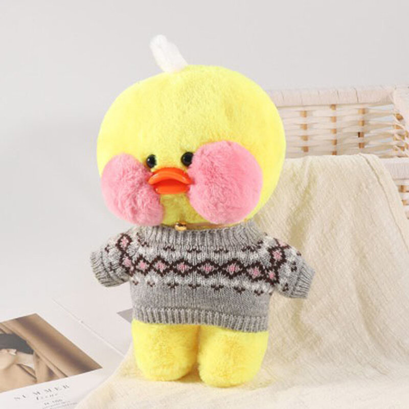 미미 노란 오리 봉제 인형 없는 귀여운 장난감 옷, 부드러운 인형, 30cm