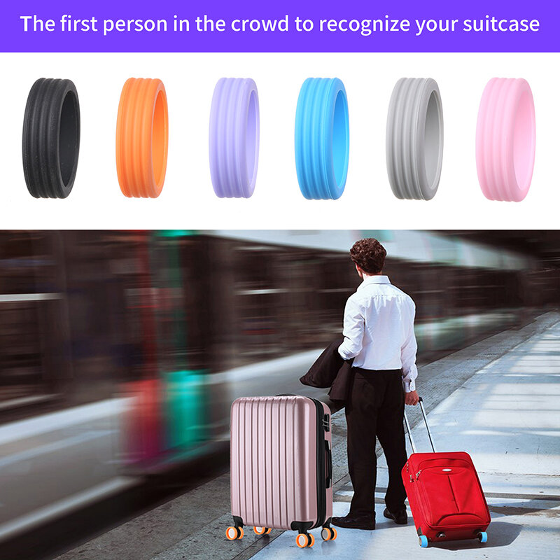 Osłona koła bagażowe pokrywa silikonowa noszenia koła bagażowe osłona akcesoria bagażowe koła dla większości bagażu zmniejsza hałas