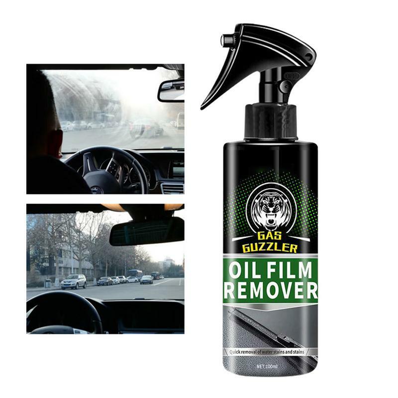 Auto Glas Olie Folie Reiniger 100Ml Auto Glas Oliefilm Verwijderaar Snelwerkende Huishoudelijke Schoonmaak Spray Voor Glazen Deuren Cosmetische Spiegel