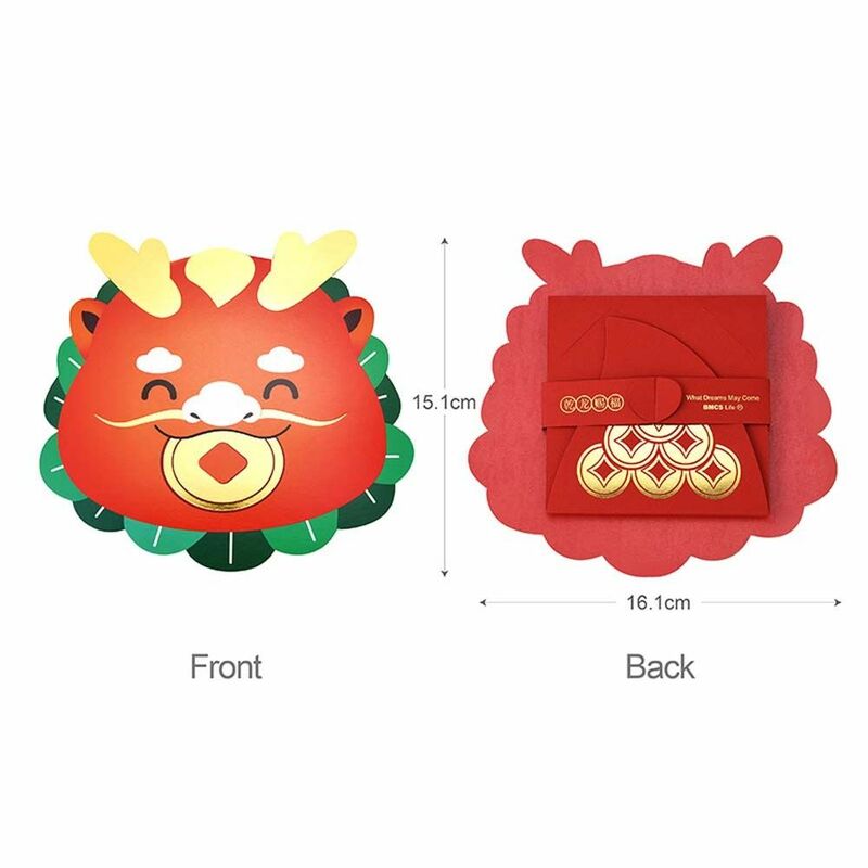 DIY Card Packing Chinese Folding Red Envelope Chinese New Year Decorations 2024 Chinese Dragon Year Spring Festival Supplies