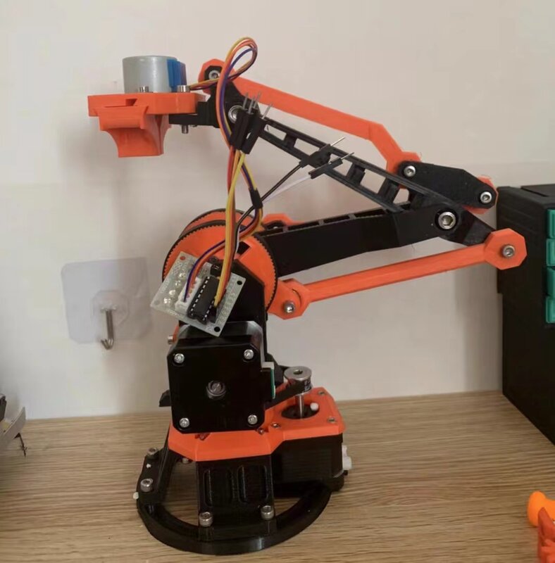 Hoge Precisie 4 Dof Stepper Robot Arm Voor Framboos Voor Arduino 2560 Robot Kit 3d Printing Cnc Motor Robotarm Stepper Klauw