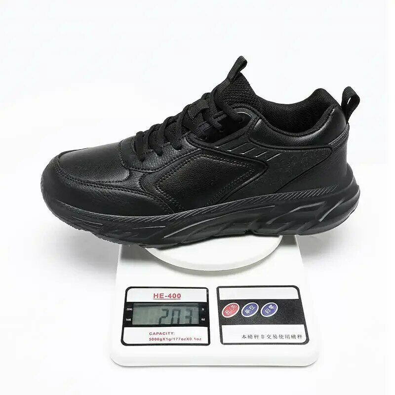 Men's Shoes Winter Boys Sports Boys Students 2023 New Autumn and Winter Leather Surface Running Leisure Daddy Tide Shoes