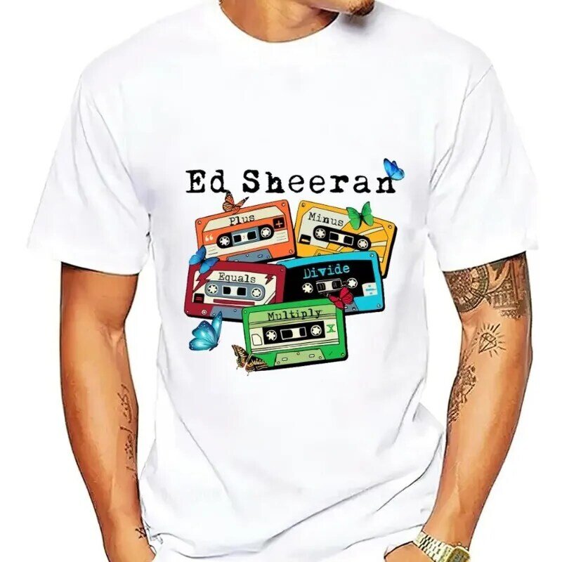Camiseta de algodão manga curta feminina, Singer ed, ed S-Sheeran, roupas combinadas de casal, moda, variações de outono, roupas femininas