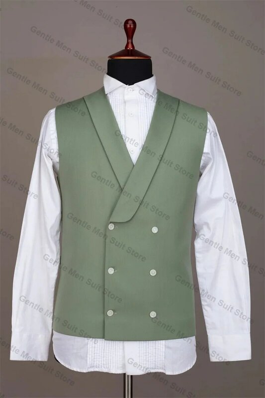 Conjunto formal de ternos de escritório masculino, jaqueta personalizada, smoking de casamento, colete de noivos, colete de algodão, calças, 3 peças