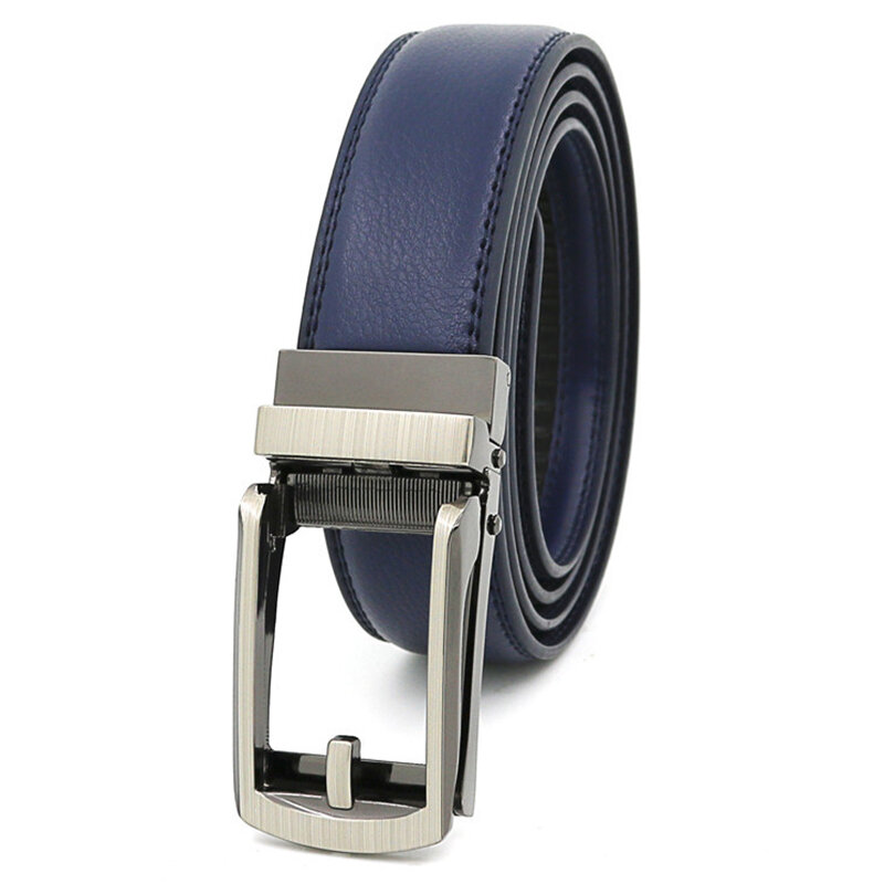 Cinturón de trinquete de cuero sin agujeros para hombre y mujer, cinturón multiusos para pantalones vaqueros, negocios, diario, de alta calidad