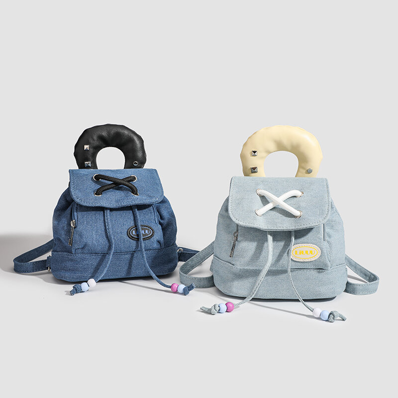 Casual Cute Small Backpack Designer Luxury Bag Lightweight Handbags for Women With Multi Pockets Drawstring Design Mini Bag