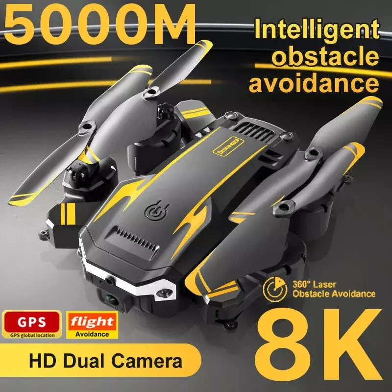 G6 Drone 8k kamera 4K HD Profesional, mainan Quadcopter UAV dapat dilipat aliran optik 5G fotografi udara penghindar hambatan