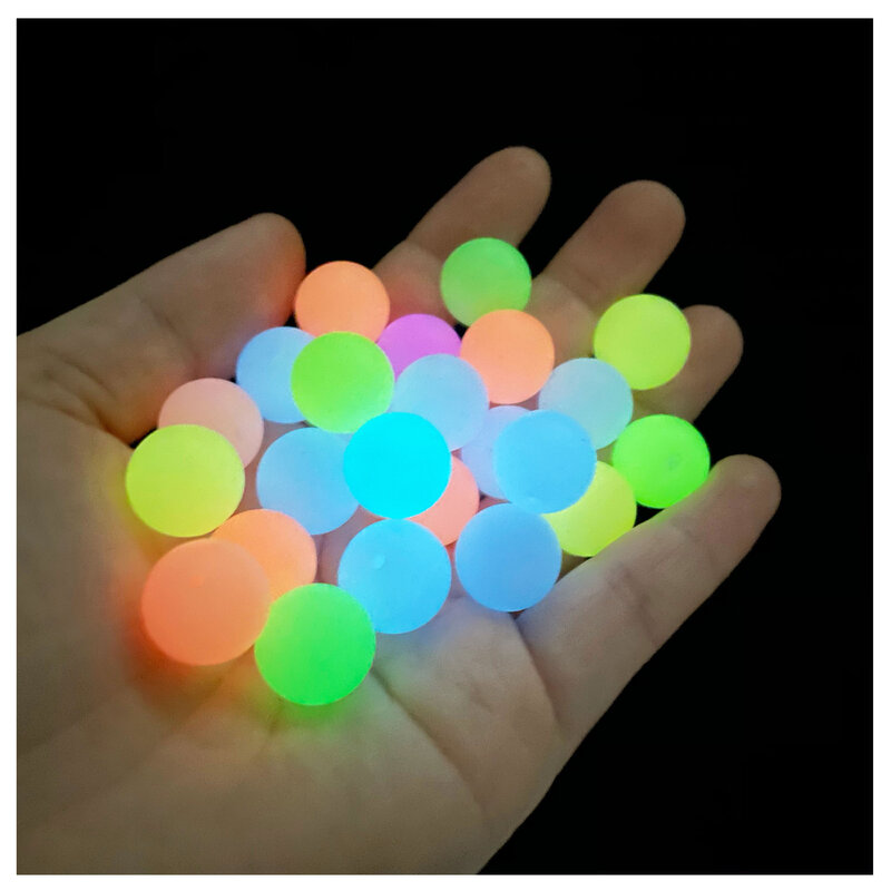 15mm 20 pz/lotto perline luminescenti in Silicone bambino per accessori per catena ciuccio massaggiagengive sicuro per uso alimentare masticare senza BPA
