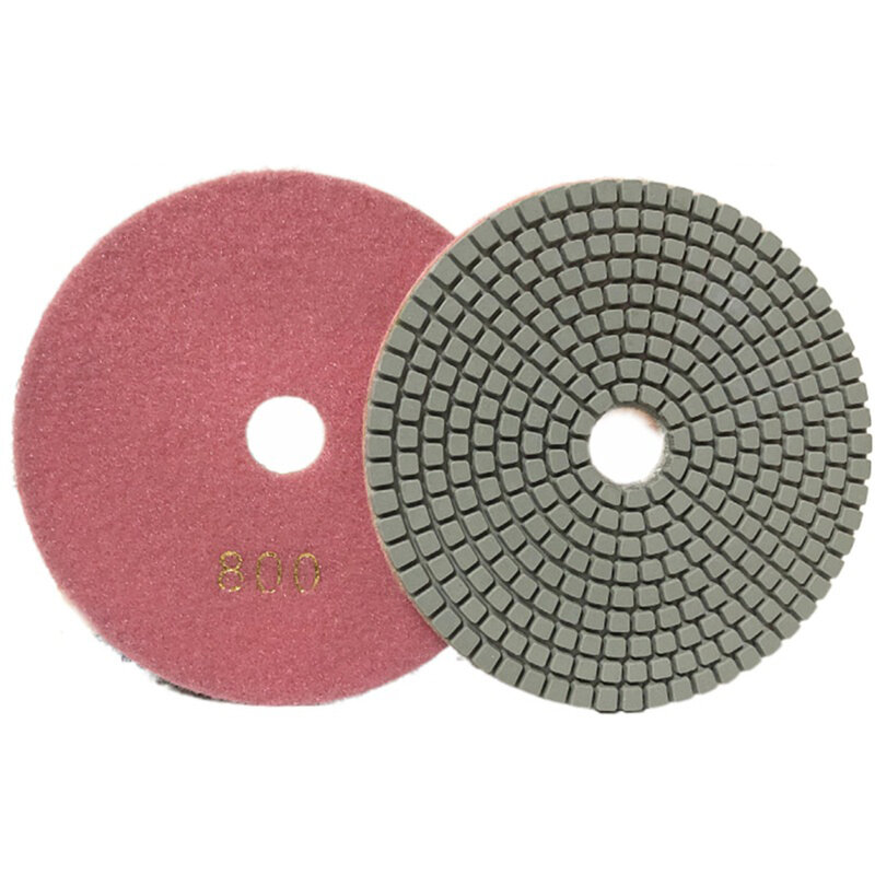 Almohadillas de pulido de diamante seco/húmedo, discos de pulido flexibles de 5 pulgadas y 125mm para granito, mármol, hormigón, piedra, lijado