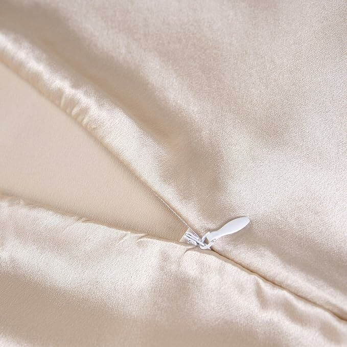 100% sarung bantal sutra murbei alami dengan ritsleting tersembunyi 22MM depan dalam sutra asli & belakang dalam kain Tencel Lenzing, 1 Pak