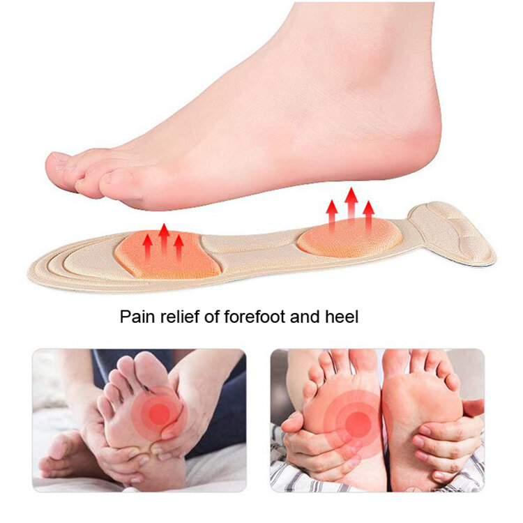 7ใน1โฟมจำรูป Insoles ผู้หญิงส้นรองเท้า Insoles Anti-Slip Cutable พื้นรองเท้า Comfort Breathable Foot Care รองเท้านวด Pads