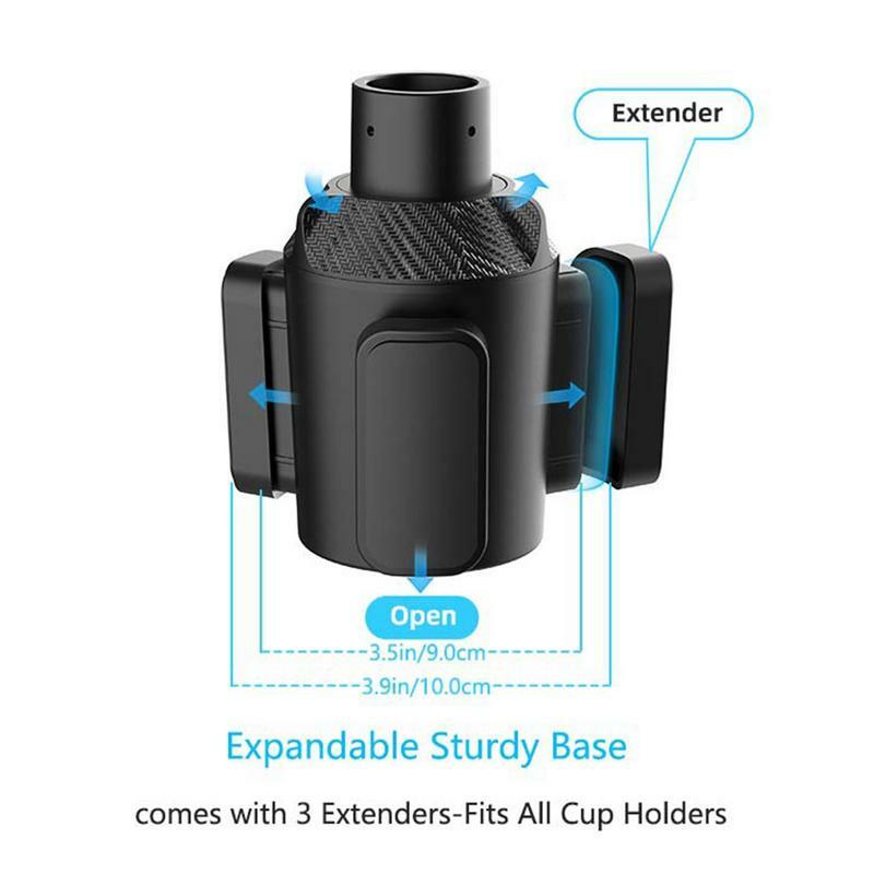Car Cup Holder Expander Universal 2-in-1 Car Cup Mount Holders Flexible And Adjustable All Purpose Car Seat Cup Holder