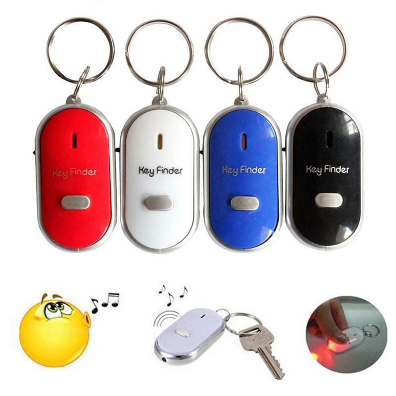 Mini Apito Anti Perdido KeyFinder Alarme, Inteligente piscando Beeping Locator remoto, Carteira Pet Trackers, LED Tracer Key Finder