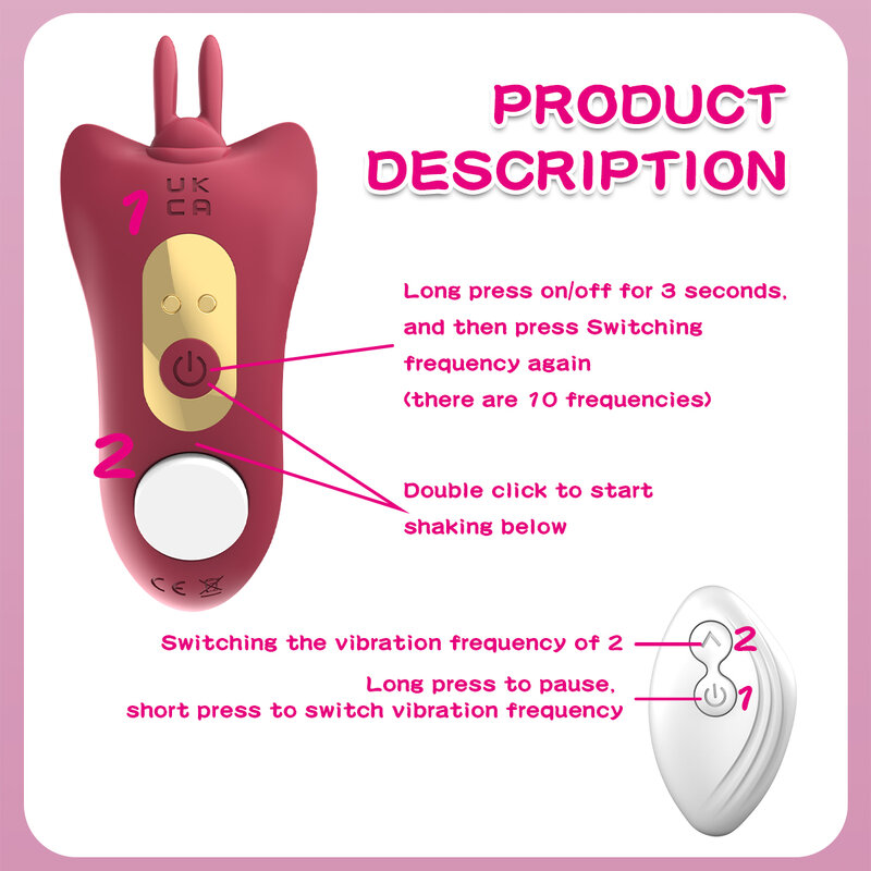 Vibrador de Braga de mariposa usable con Clip magnético, Mini vibrador Vaginal, estimulador fuerte, masajeador de clítoris, Juguetes sexuales femeninos